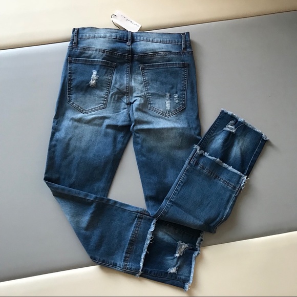 Current Air distressed kick crop denim jeans - Picture 6 of 6